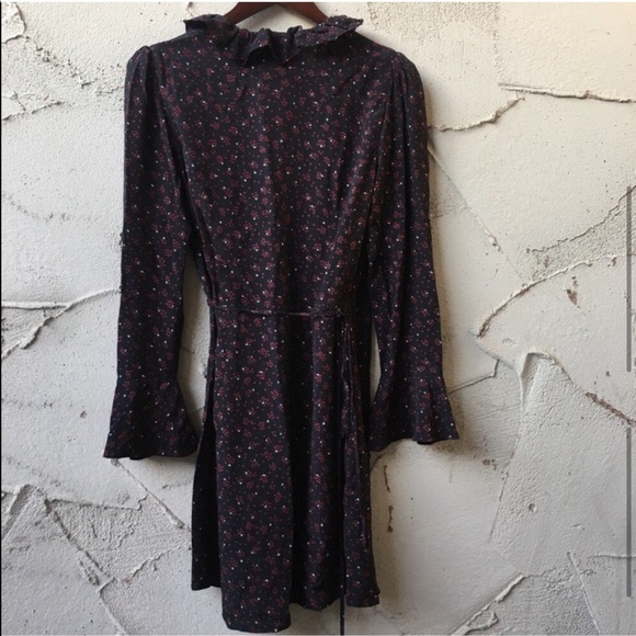 RARE Rouje Chrystale Wrap Mini Floral Dress size 4 - Picture 6 of 12